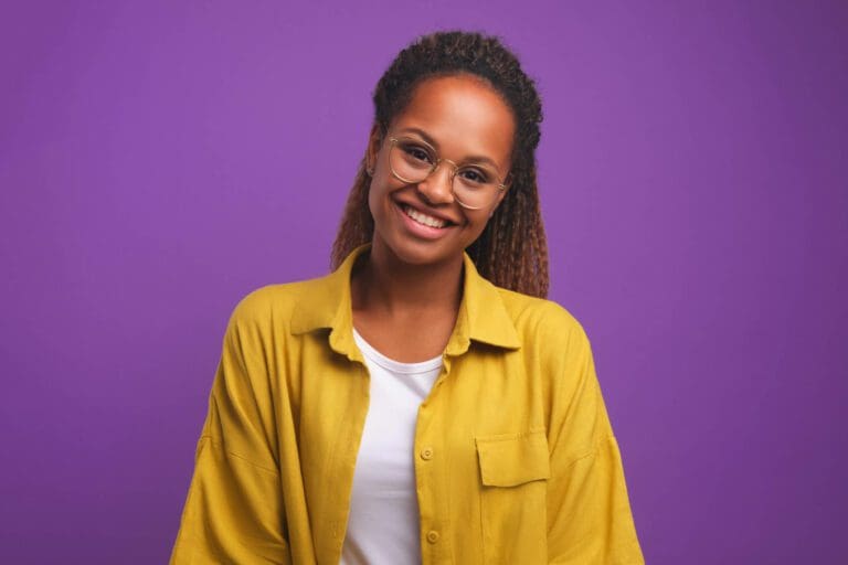 femme souriante