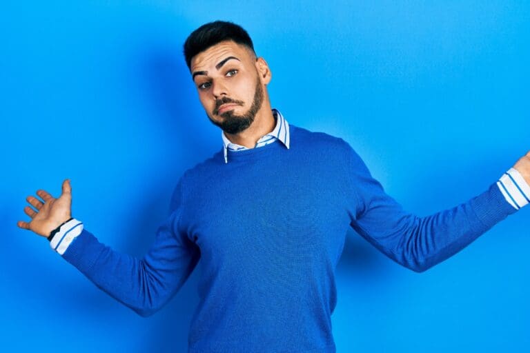 mec en bleu