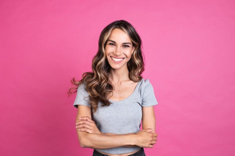 femme souriante